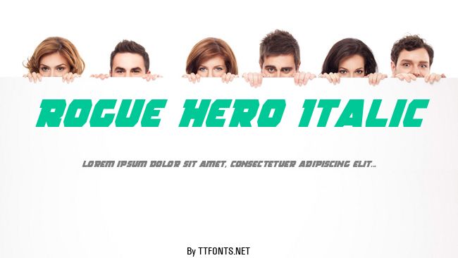 Rogue Hero Italic example